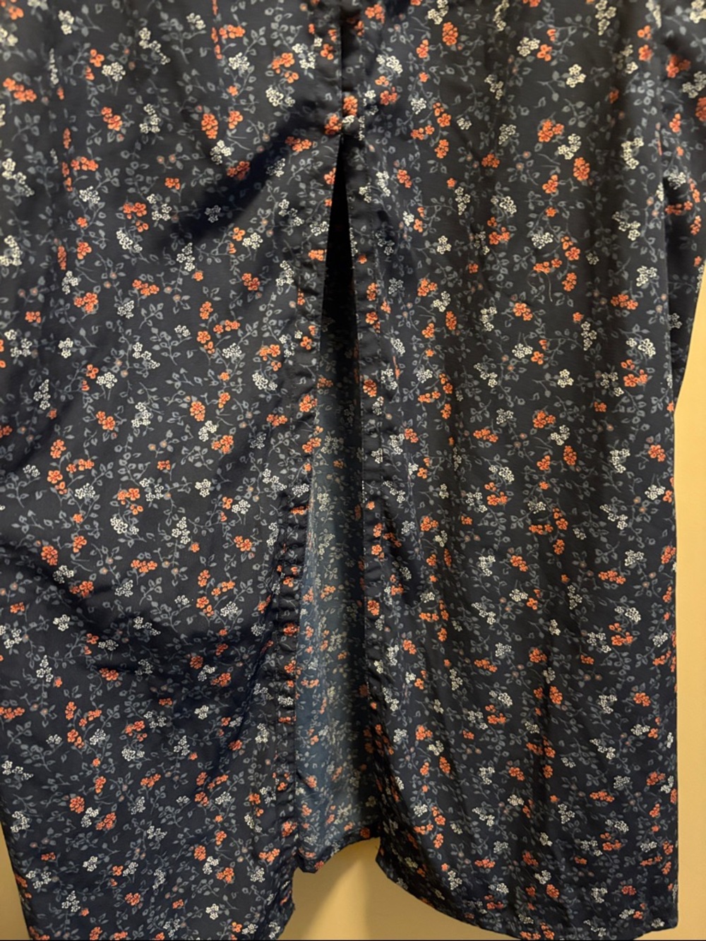 Abercrombie & Fitch Navy Floral Button-Front Sleeveless Dress - Picture 7 of 8
